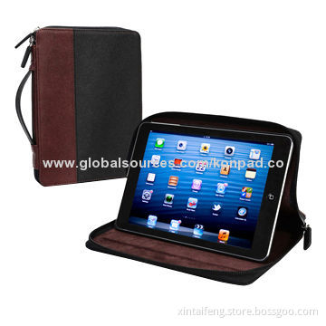 Tuff-Luv Roma Faux Leather Zip Case Cover (Sleep) for iPad Mini, Secured and Styled with Zipper